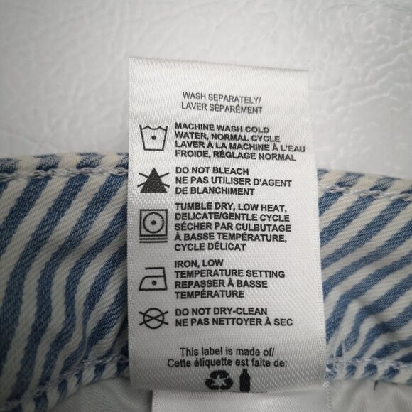 NWT Denver Hayes Hi Rise Skinny Crop Ladies Size 18 Blue & White Stripe Pants - Picture 10 of 14